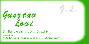 gusztav lovi business card